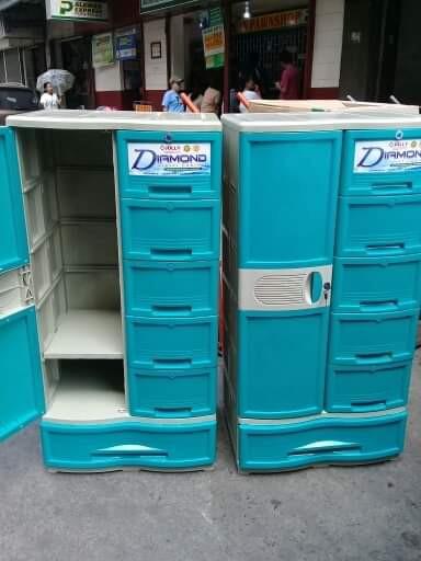 Diamond Closet Cabinet with 2 Big Drawer - Jolly Plastic