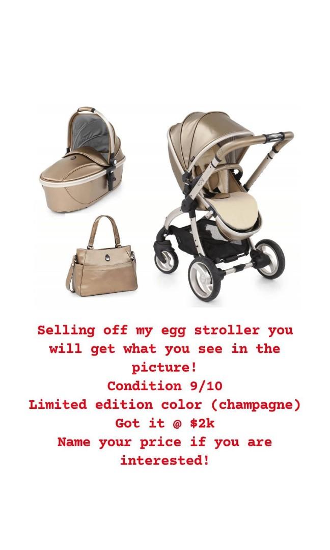 Egg new arrivals gold pram