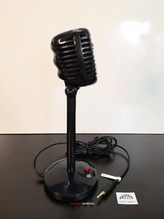 F13 Black Retro Microphone Wired Studio Noise Cancelling Condenser (Category: Microphones) located in Quezon City. Submitted by allanpauco (Listing ID 1071072811, Image 3). Description: Wired Mic 3.5mm Port Game Singing Mic for PC Computer Plug and play design, easy to use. And it equips with omnidirectional microphone, providing clear and high-quality talking. Requires Mic Port or Audio Splitter if to be connected to Laptop or Headset Single Hol