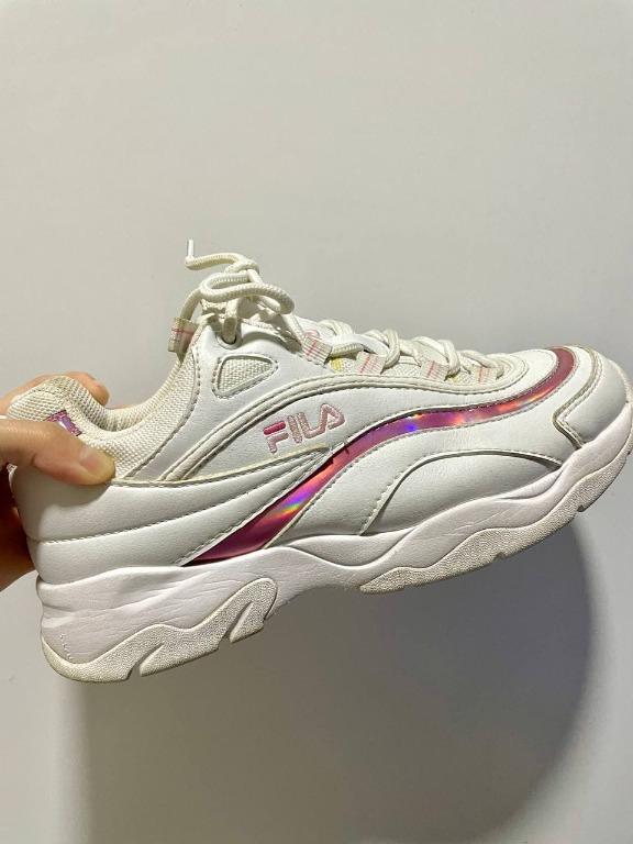FILA FILARAY Pink Shiny Prism Shoes, Women's Fashion, Footwear ...