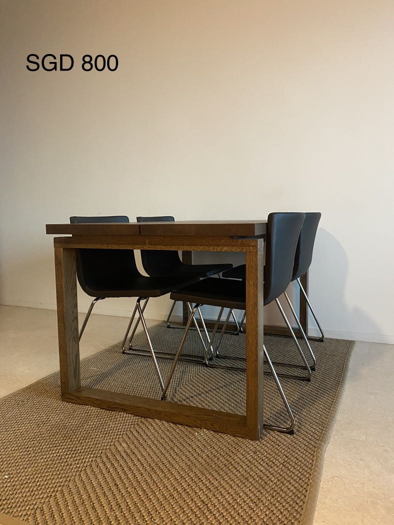 IKEA Morbylanga dining table & chairs, Furniture & Home Living