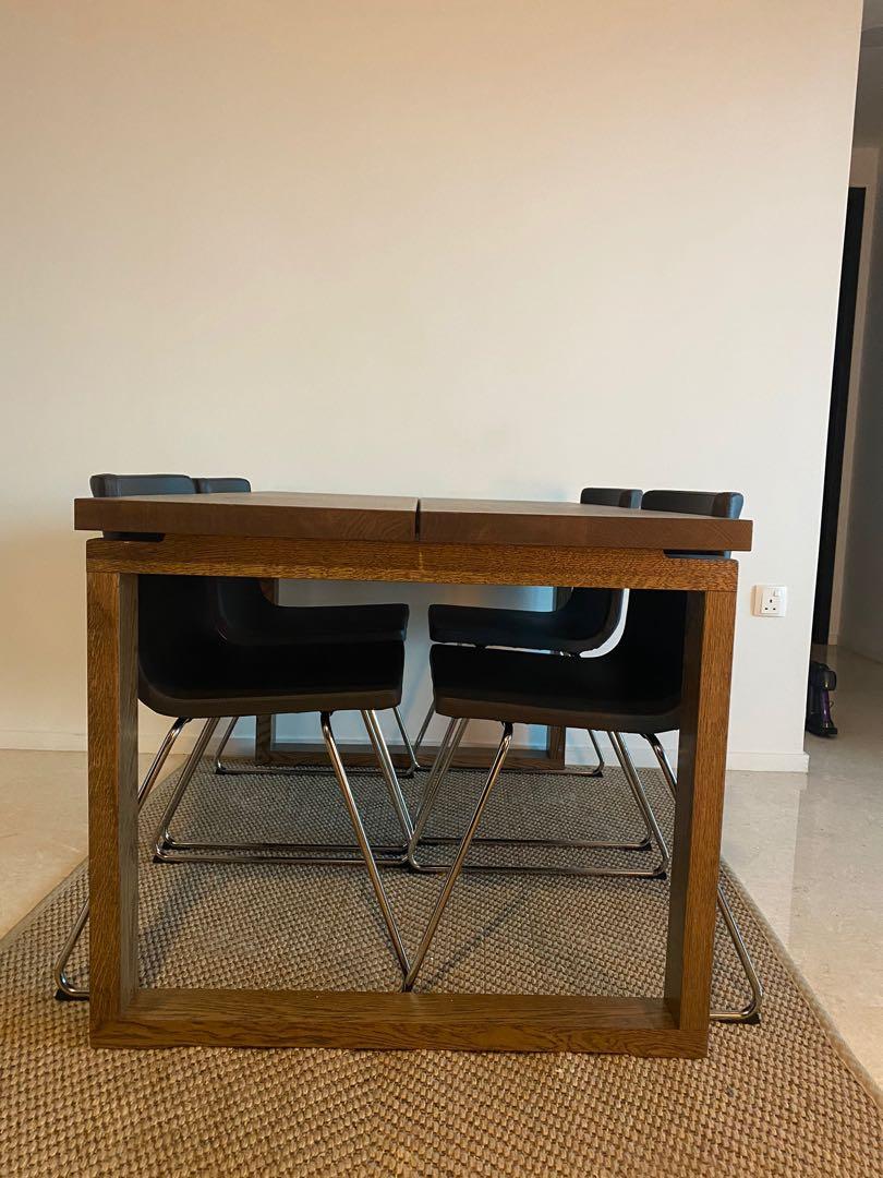 IKEA Morbylanga dining table & chairs, Furniture & Home Living