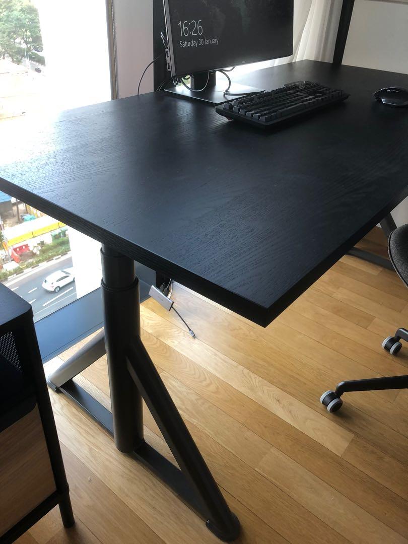 Idåsen sit/stand electrical table from Ikea, Furniture & Home Living