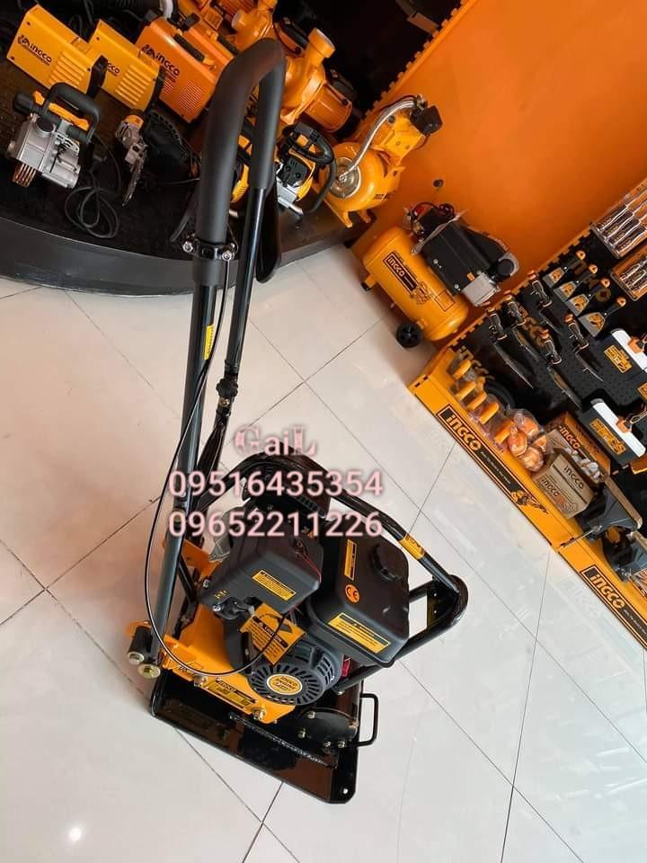 INGCO 6.5HP Gasoline Engine Plate Compactor Set (GCP060-2) (Category: Construction Tools & Equipment) located in Caloocan City. Submitted by abieghail (Listing ID 1071081885, Image 2). Description: INGCO GCP060-2 6.5HP Gasoline Engine Plate Compactor Set SPECIFICATIONS Model Number: GCP060-2 Engine Type: ROBIN EY20D Engine Power (HP): 4.8kw / 6.5HP Weight: 60 kgs Frequency VPM: 5600 vpm Centrifugal Force KN: 10.5 KN Compaction Depth 20cm Travel S