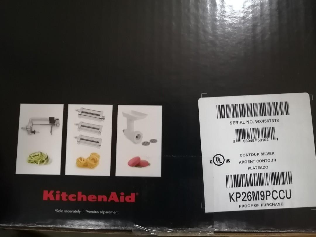 Kitchen Aid KP26M9PCCU 6Quart BowlLift Professional Stand Mixer, TV