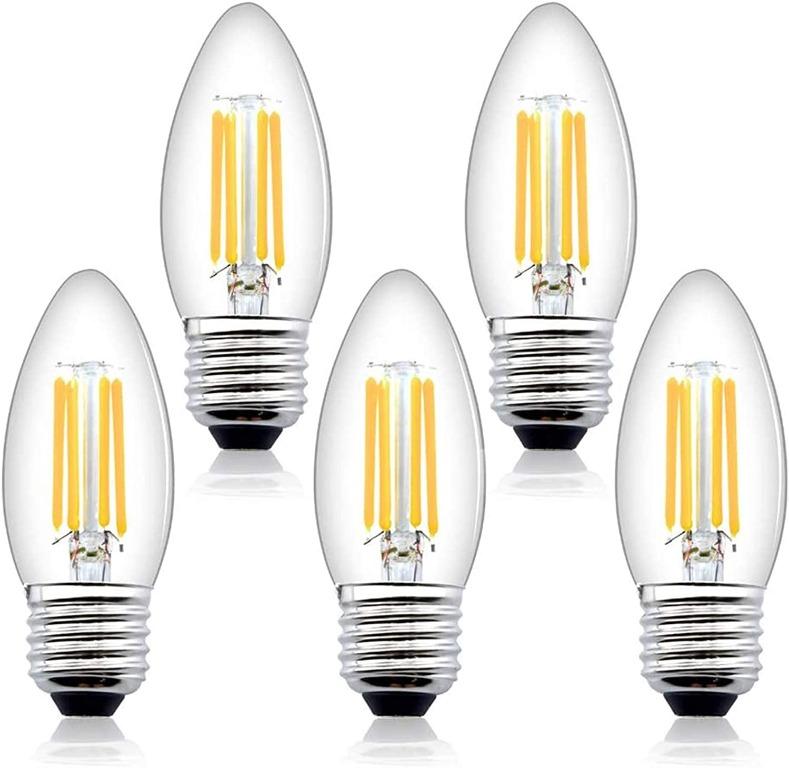 10 x 4W LED Candle Light Globes Bulbs Lamps E27 Screw ES Cool White 5000K 
