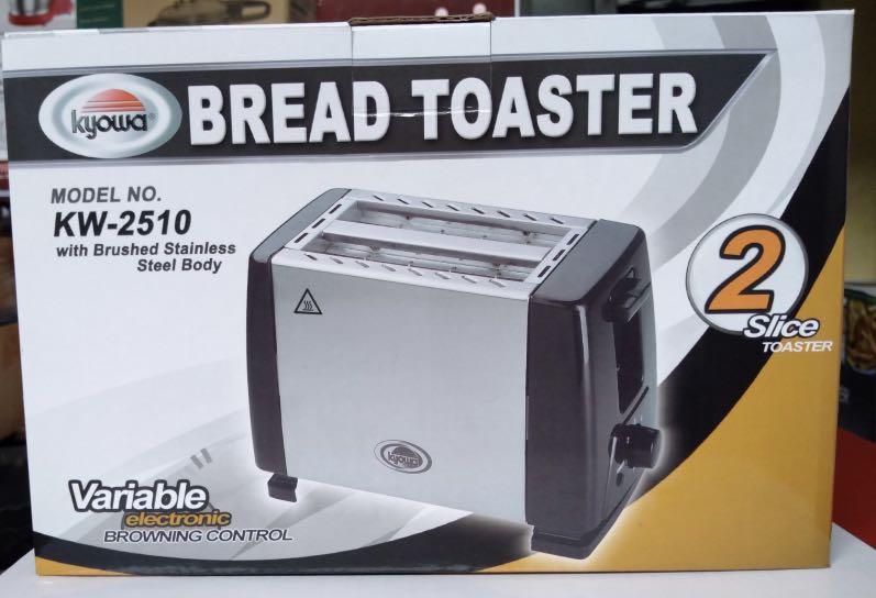 Kyowa Pop-up Bread Toaster KW-2510 (Category: Breadmakers) located in Manila. Submitted by pickandclick.mart (Listing ID 1071008712, Image 1). Description: Kyowa Pop-up Bread Toaster KW-2510 Brand New 📌 With one year warranty 📌 Other Kyowa appliances are also available 📌 Guaranteed LOWER PRICES!! Limited stocks! Product description posted in the photo Kindly PM for inquiry You may also contact/viber 09154482476.