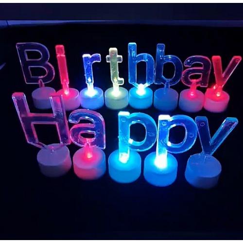 LED Birthday Candles Set Happy Birthday Letter Candle Decoration Lights,  Hobbies & Toys, Stationery & Craft, Occasions & Party Supplies on Carousell