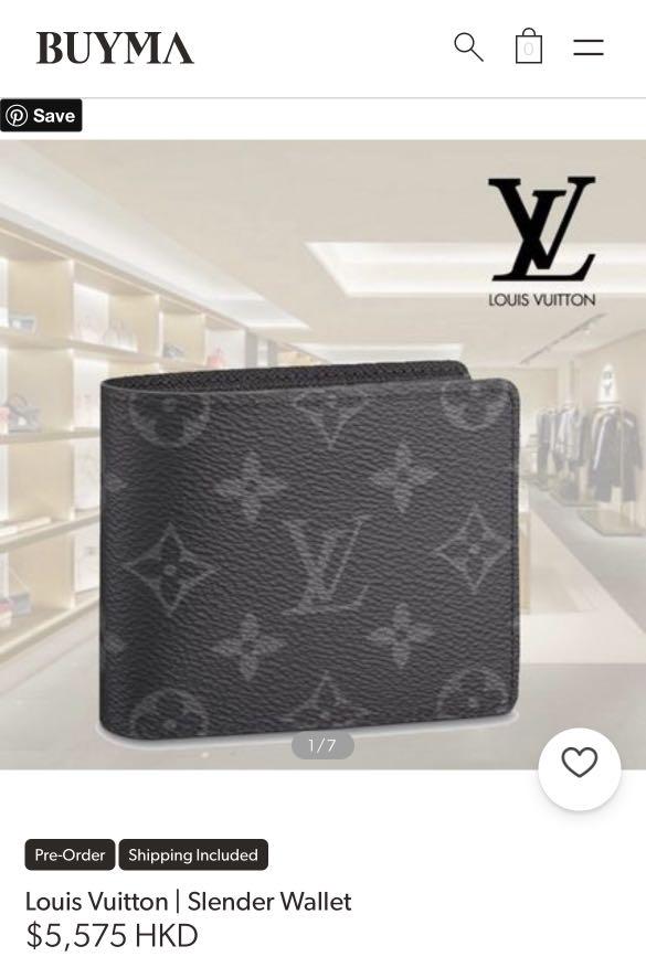 Louis Vuitton Slender M62294 - Monedero para hombre : : Ropa,  Zapatos y Accesorios