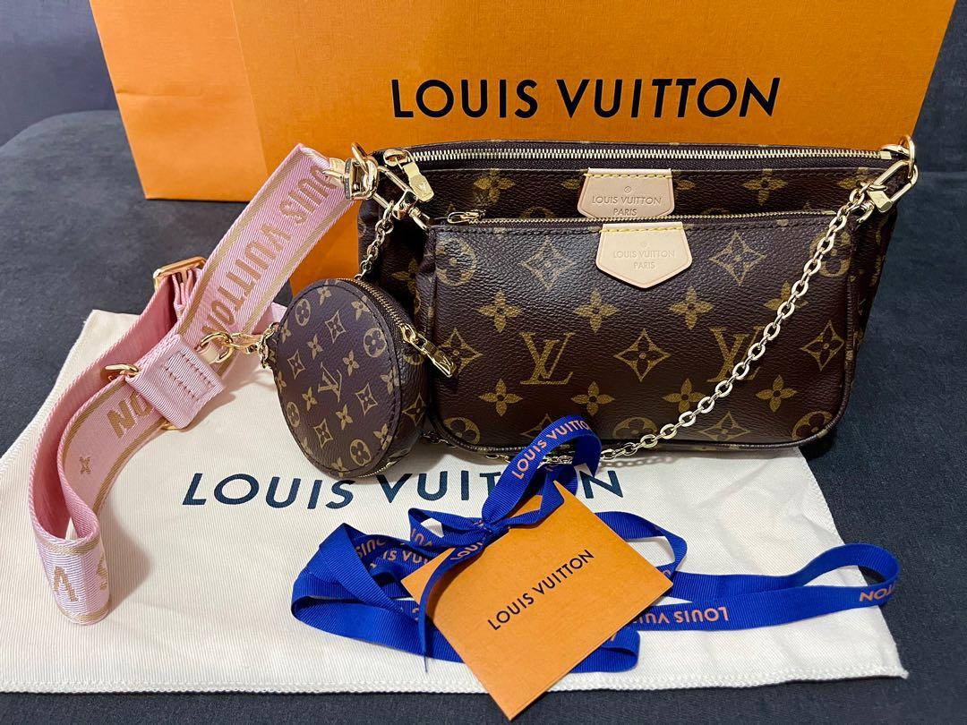 Louis Vuitton Multi Pochette Accessoires Monogram Pink Clutch