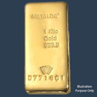 Fresh Metalor Gold Bar 1Kg / Never pre-owned!!