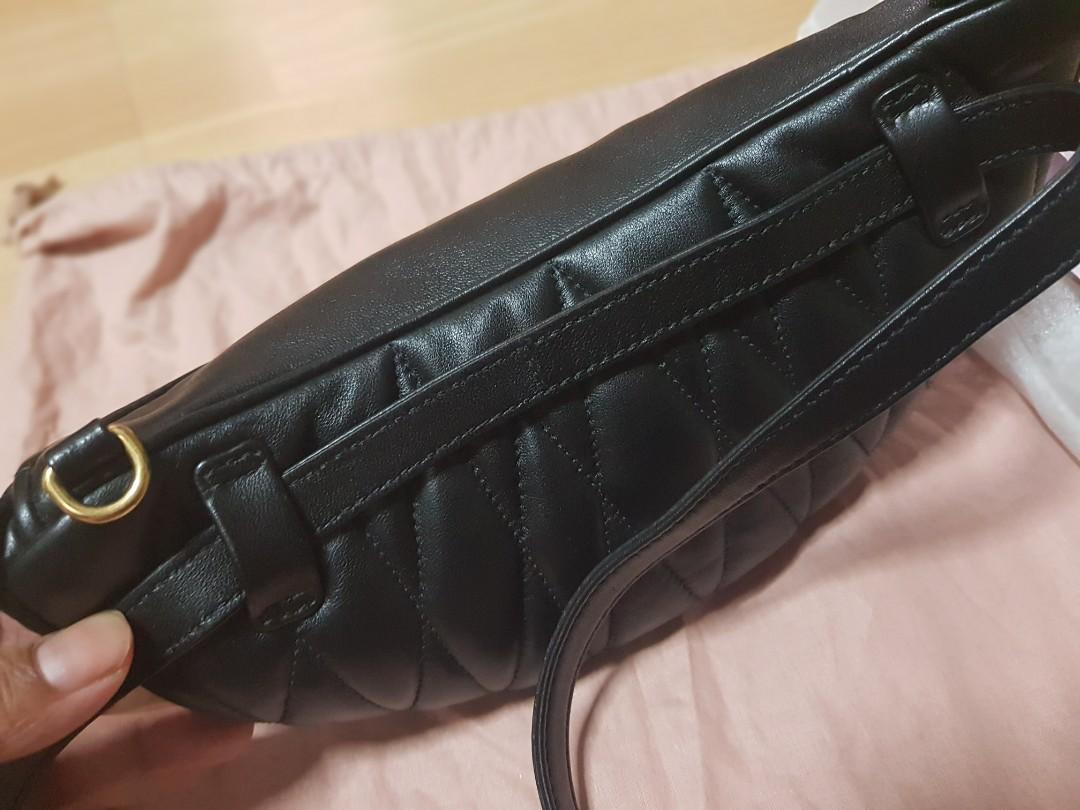 Belt bags Miu Miu - Black matelassé lambskin belt bag - 5BL010N88002