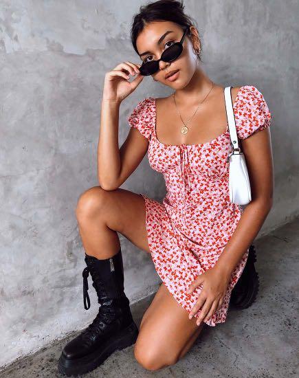 MotelRocks Galaca Mini dress in Ditzy 