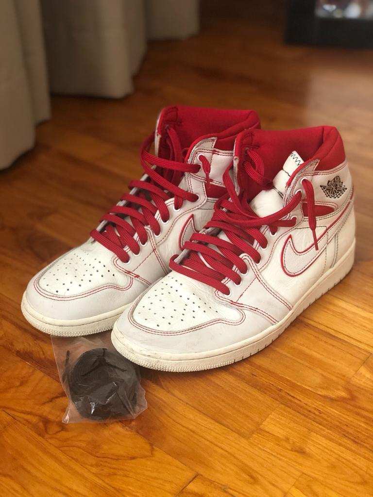 nike jordan retro red and white