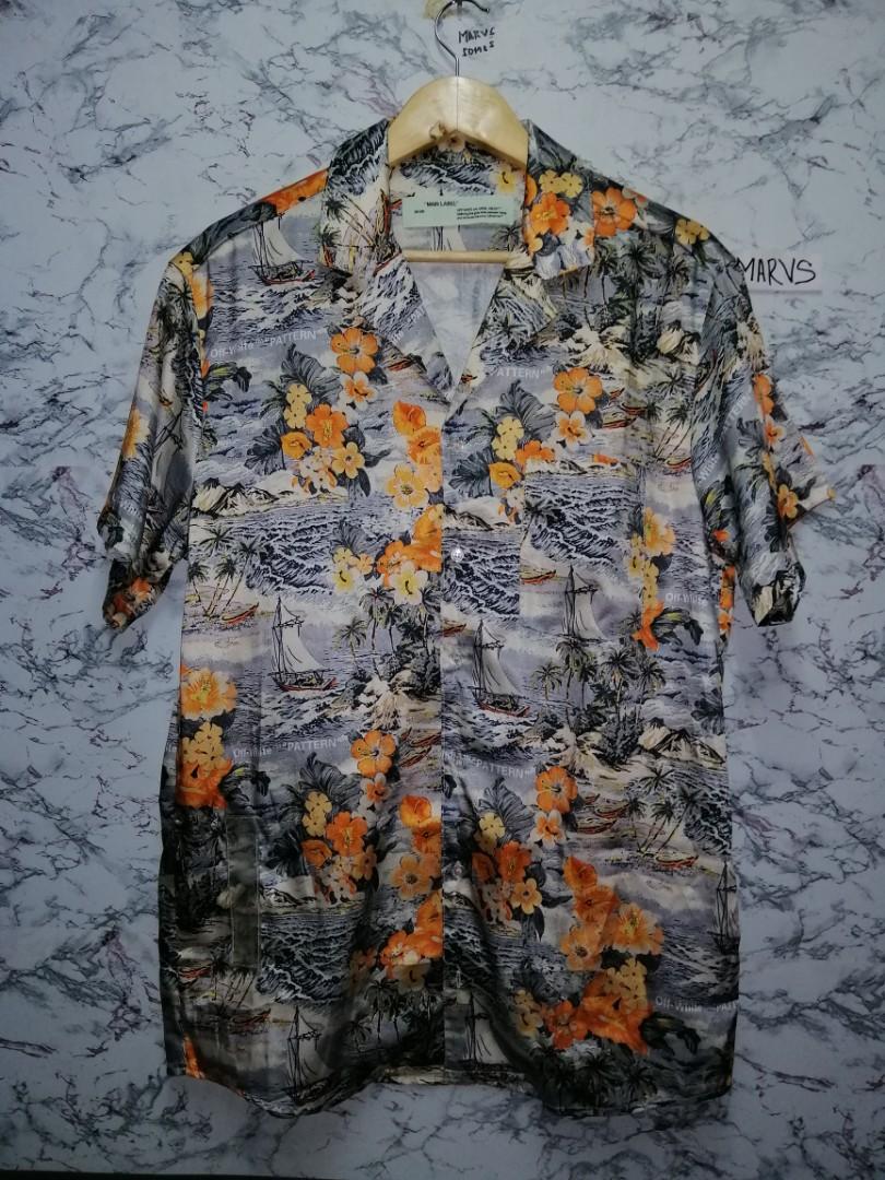 Off white on sale silk hawaiian shirt