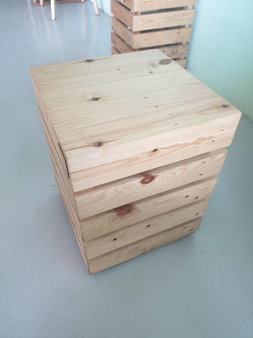 Pine sales wood stool