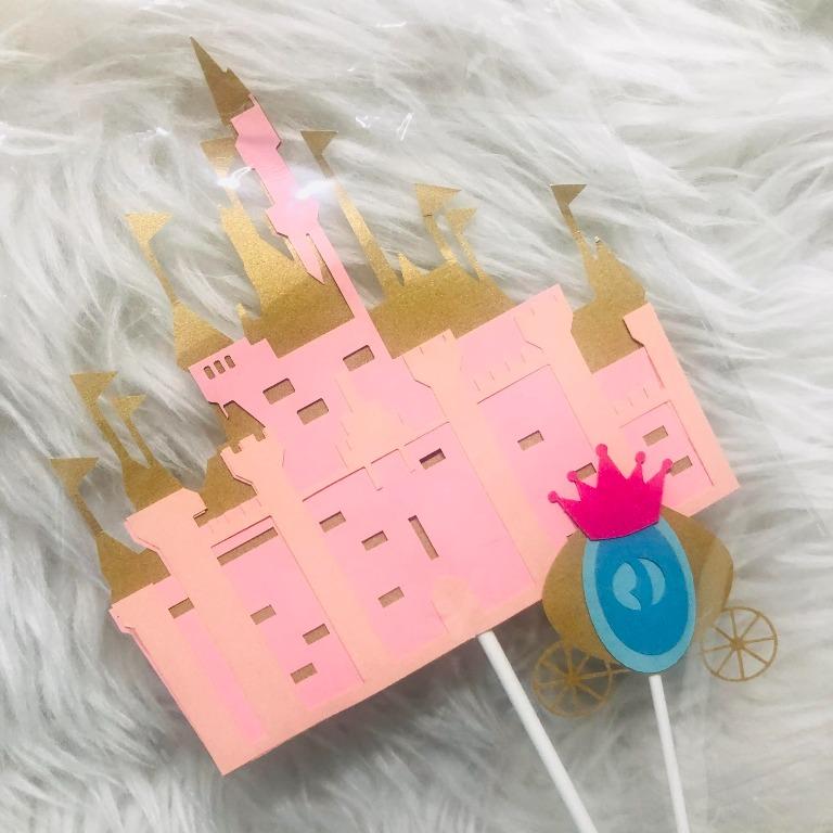 Pink Castle | Princess Castle | Birthday Cake Topper | Princess Party ...