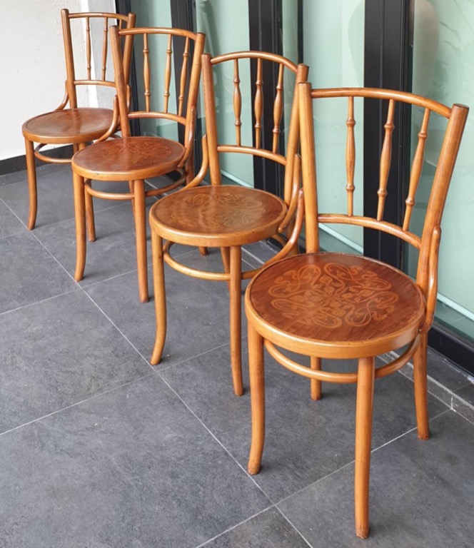Fully Restored Poland Czech Republic Bentwood Chairs Furniture