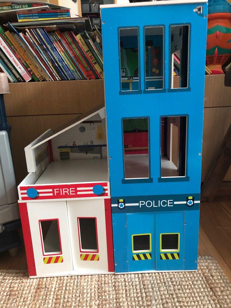 Police fire station playhouse sales