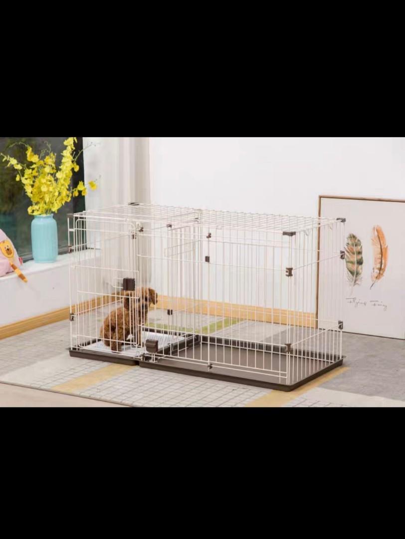 Puppy cage / crate with inbuilt divider and doors ideal for potty