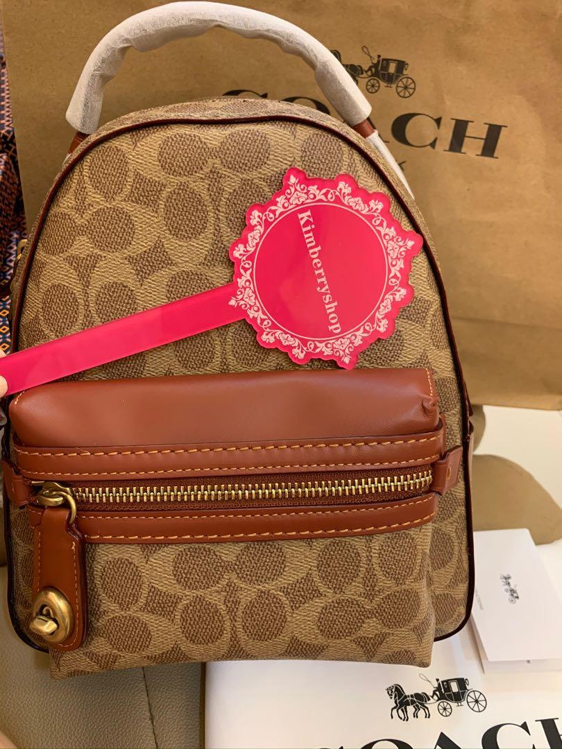 Disney x coach campus clearance backpack 23 in signature patchwork