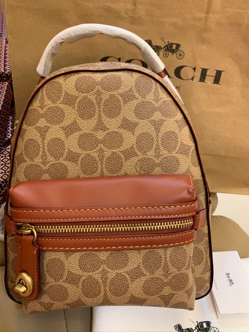 Disney x coach campus cheap backpack 23 in signature patchwork
