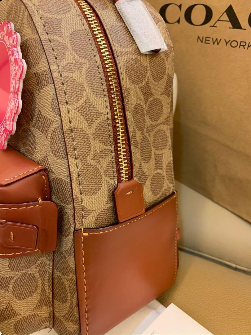 Disney x coach campus backpack 23 in shop signature patchwork