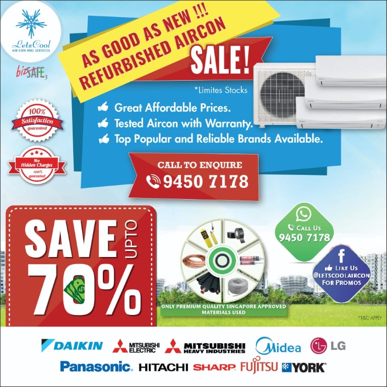 Refurbished and Reconditioned aircon SALE, TV & Home Appliances, Air