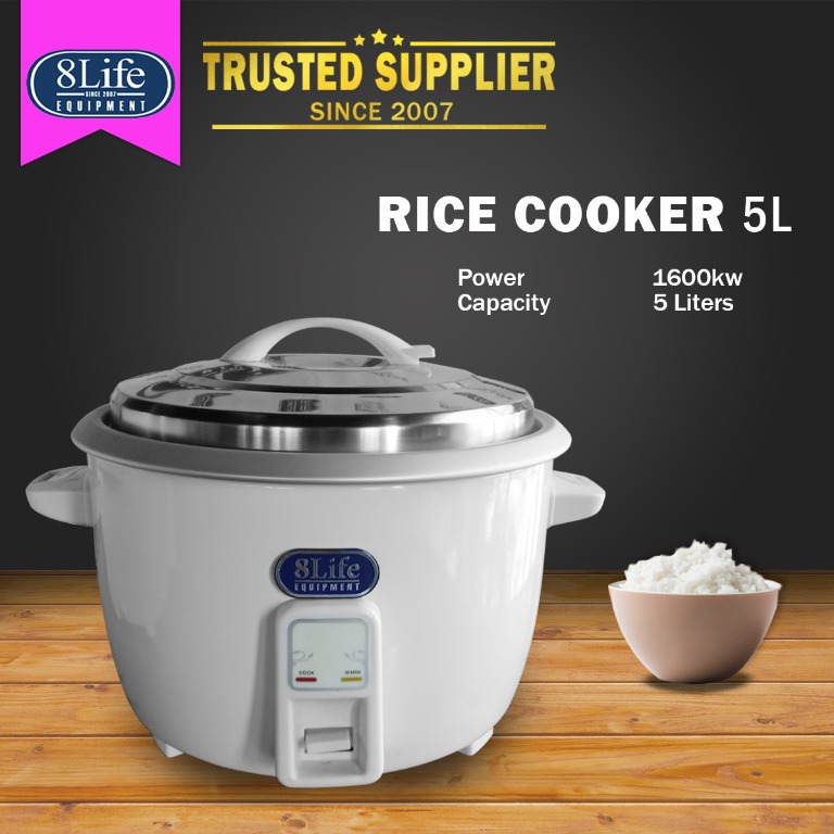 Rice cooker heavy duty 5L 25cups electric, TV & Home Appliances