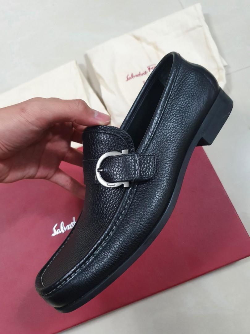 Ferragamo nero calf shoes Clearance