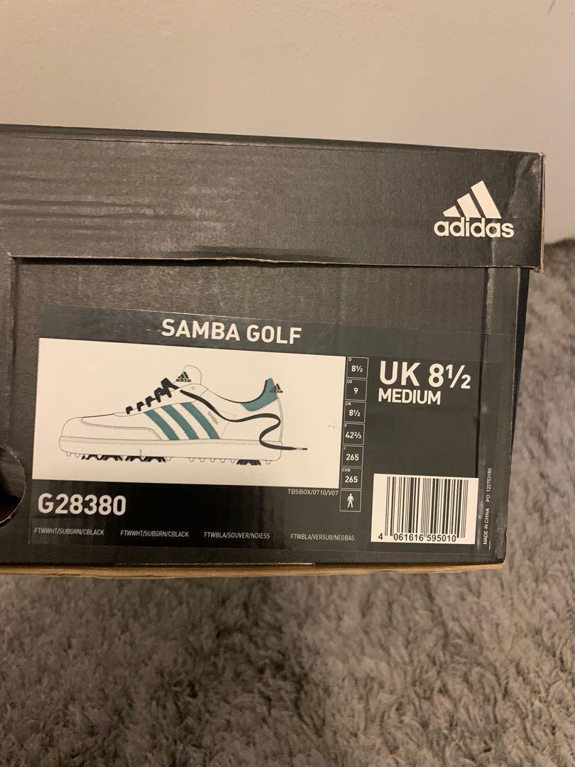 Samba Golf shoes (Category: Golf) located in Quezon City. Submitted by raymondhakobo (Listing ID 1071024626, Image 3). Description: ADIDAS SAMBA GOLF SHOES BLACK - 13, 8.5, 8 Green - 13, 9.5, 8.5, 8, 7, ALMOST SOLD OUT 1 pair per size remaining FREE DELIVERY Nationwide Php 7,500.00.
