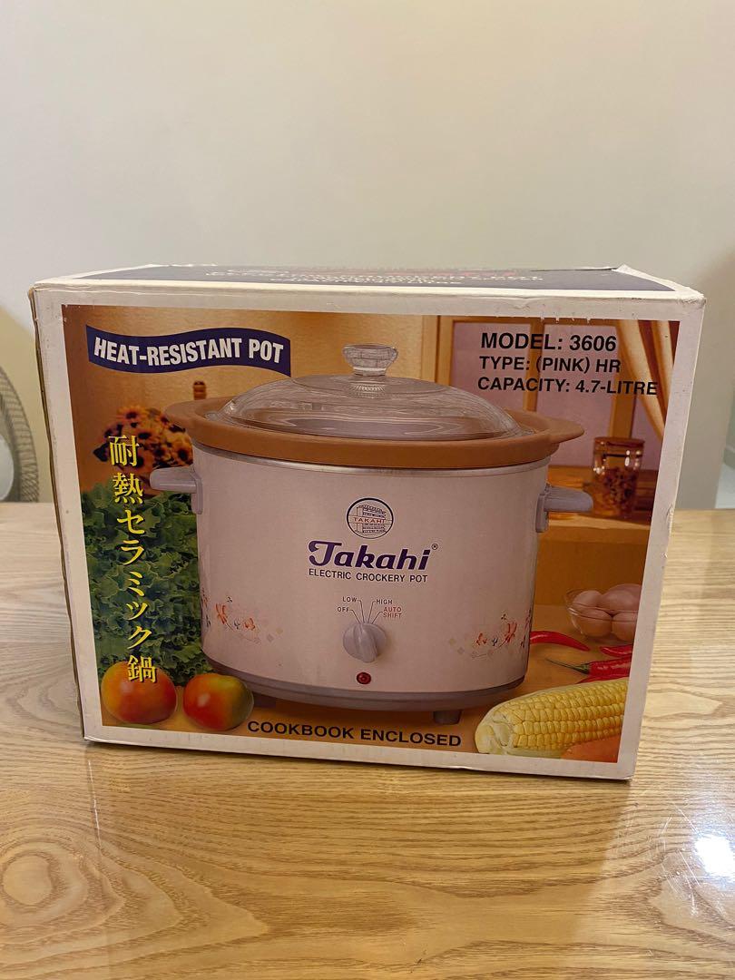 Takahi Electric Crockery Pot 4.7litres, TV & Home Appliances, Kitchen