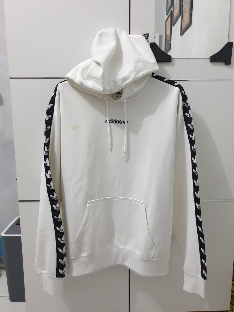 Adidas trefoil tape hoodie shop