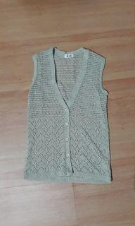 Vest Cardigan Mint Rajut