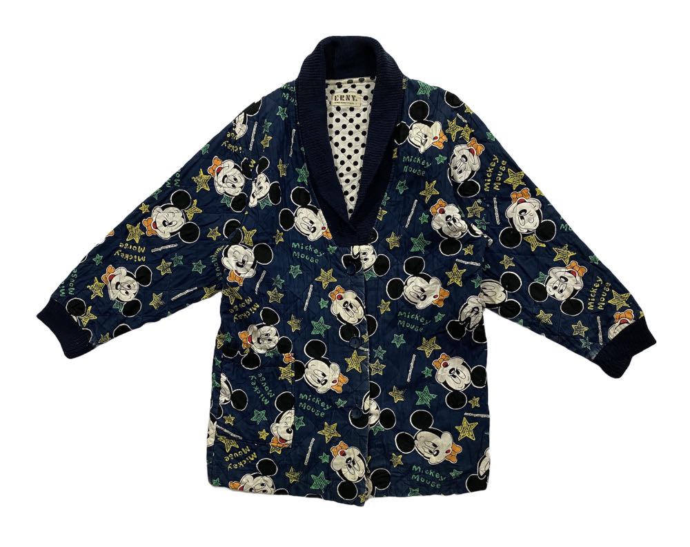 Vintage Disney Mickey Mouse Fullprint Button Up Jacket, Men's Fashion