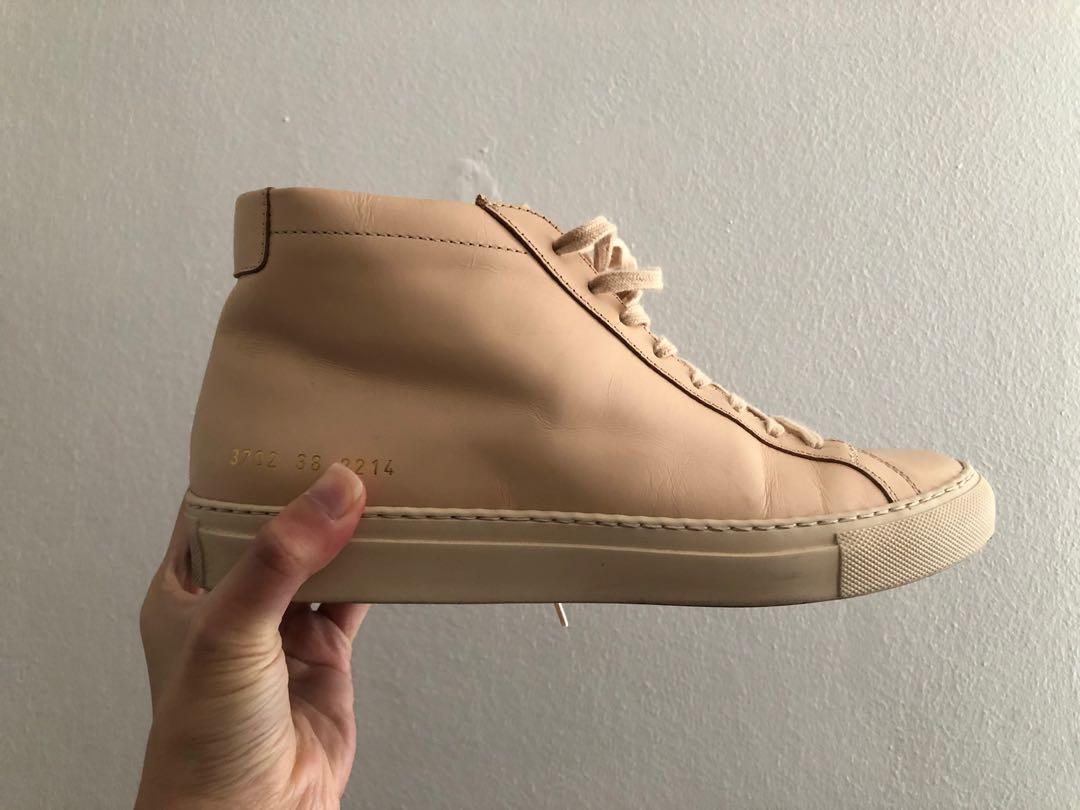 Woman By Common Projects Original Achilles Mid Natural Women S Fashion Footwear Sneakers On Carousell