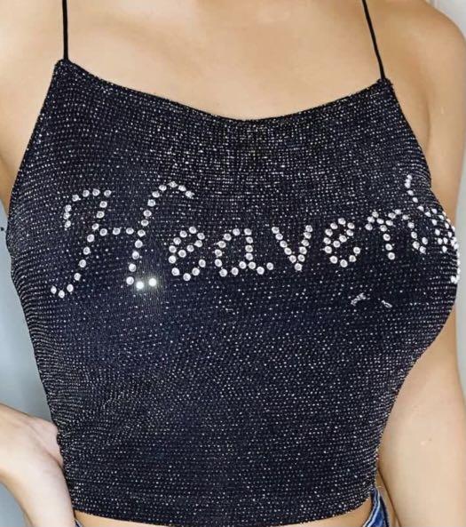 forever 21 rhinestone top