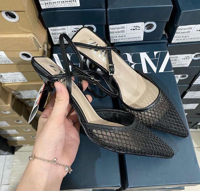 Zara Mesh Heels, Olshop Fashion, Olshop 
