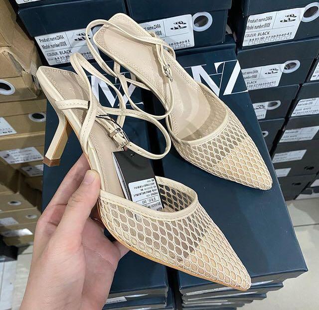 Zara Mesh Heels, Olshop Fashion, Olshop 