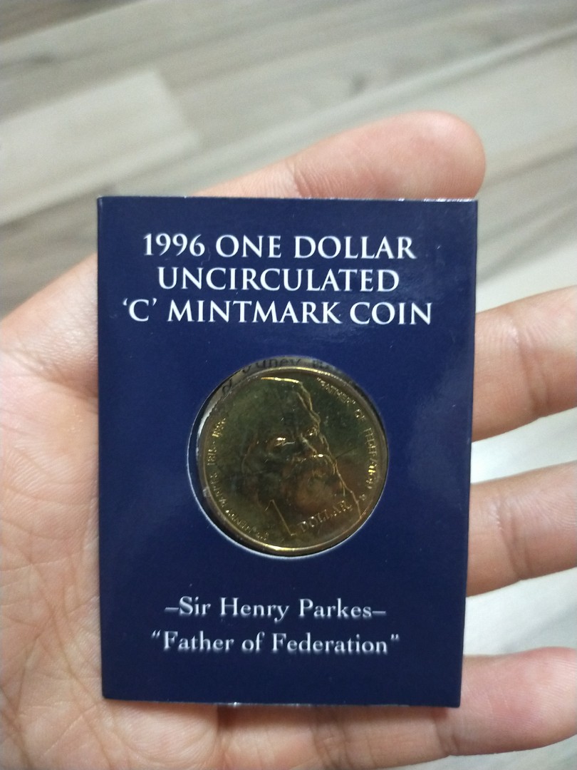 1996 one Australian dollar coin featuring sir Henry parkes, Hobbies & Toys, Memorabilia