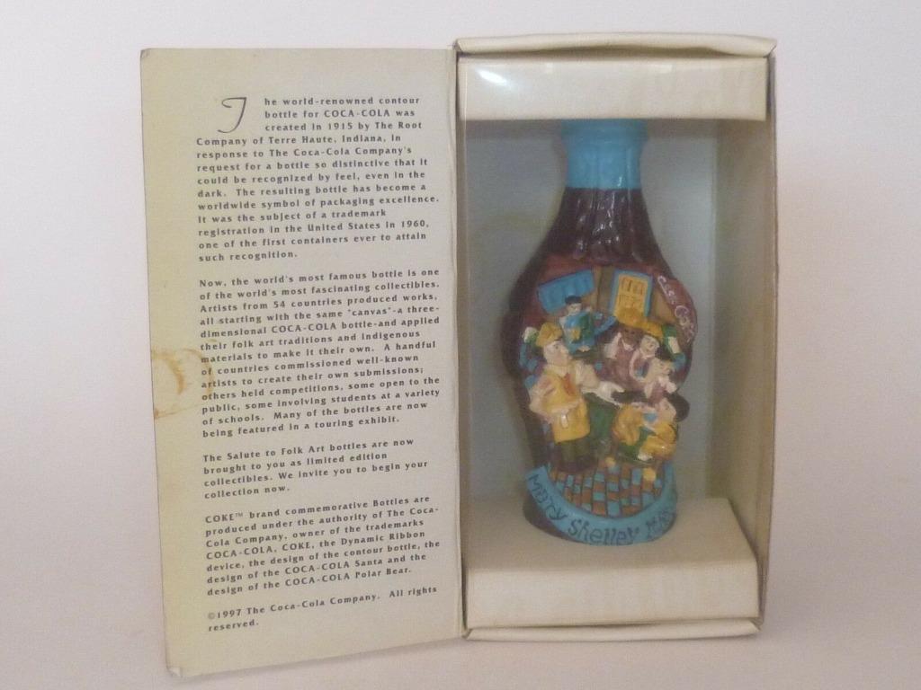1997 Coca-Cola Folk Art Contour Miniature Bottle Mary Shelley Ithaca-NY w  box, Hobbies  Toys, Memorabilia  Collectibles, Vintage Collectibles on  Carousell