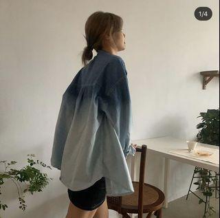 92pleats 1PICK GRADATION DENIM SHIRTS🇰🇷