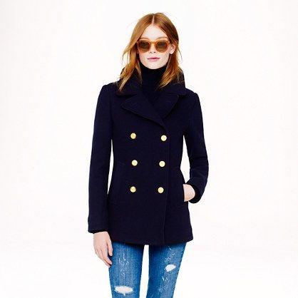 985 J.Crew Majesty Peacoat US8 UK12 JCrew Gold Buttons Coat Blazer Trench Women s Fashion Coats Jackets and Outerwear on Carousell