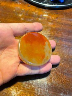 翡翠 玉石 紅 黃 圓