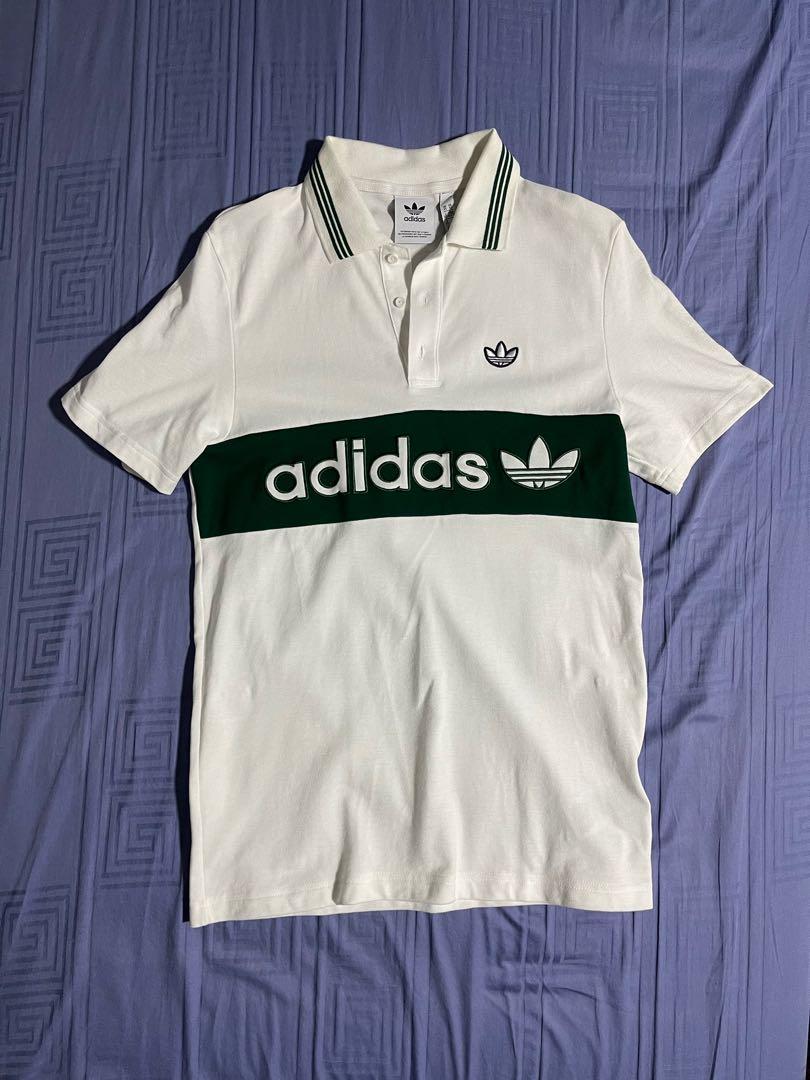 Adidas Samstag Stripe Polo Men s Fashion Tops Sets Tshirts Polo Shirts on Carousell