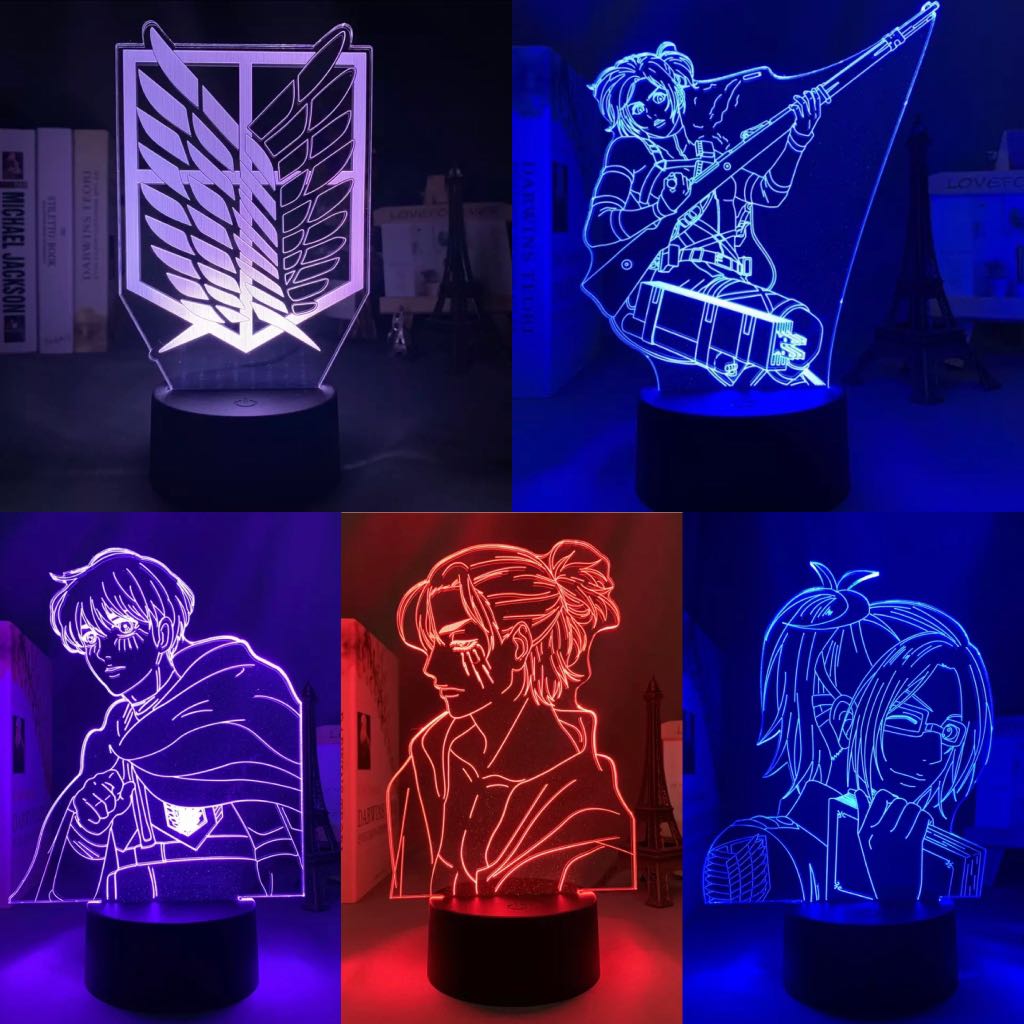 3D Illusion Lamp Night Light LED Touch 7/16 Colors Anime Ninja Shinobi  Figure Garage Kit Anime Uzumaki Team MR - Decor Acrylic LED Xmas Gift Lamps  for Out/Indoor Party, Home Decor, Gaming