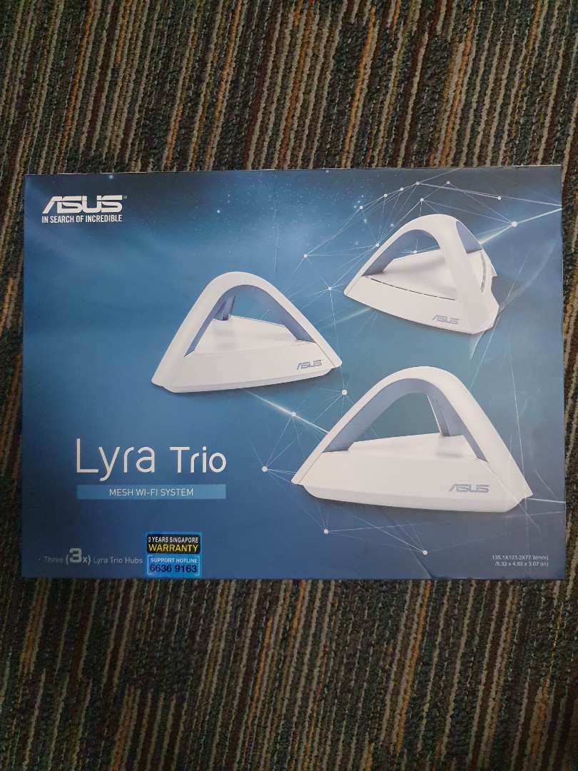 Asus lyra WiFi mesh x3 with warranty, Computers & Tech, Parts