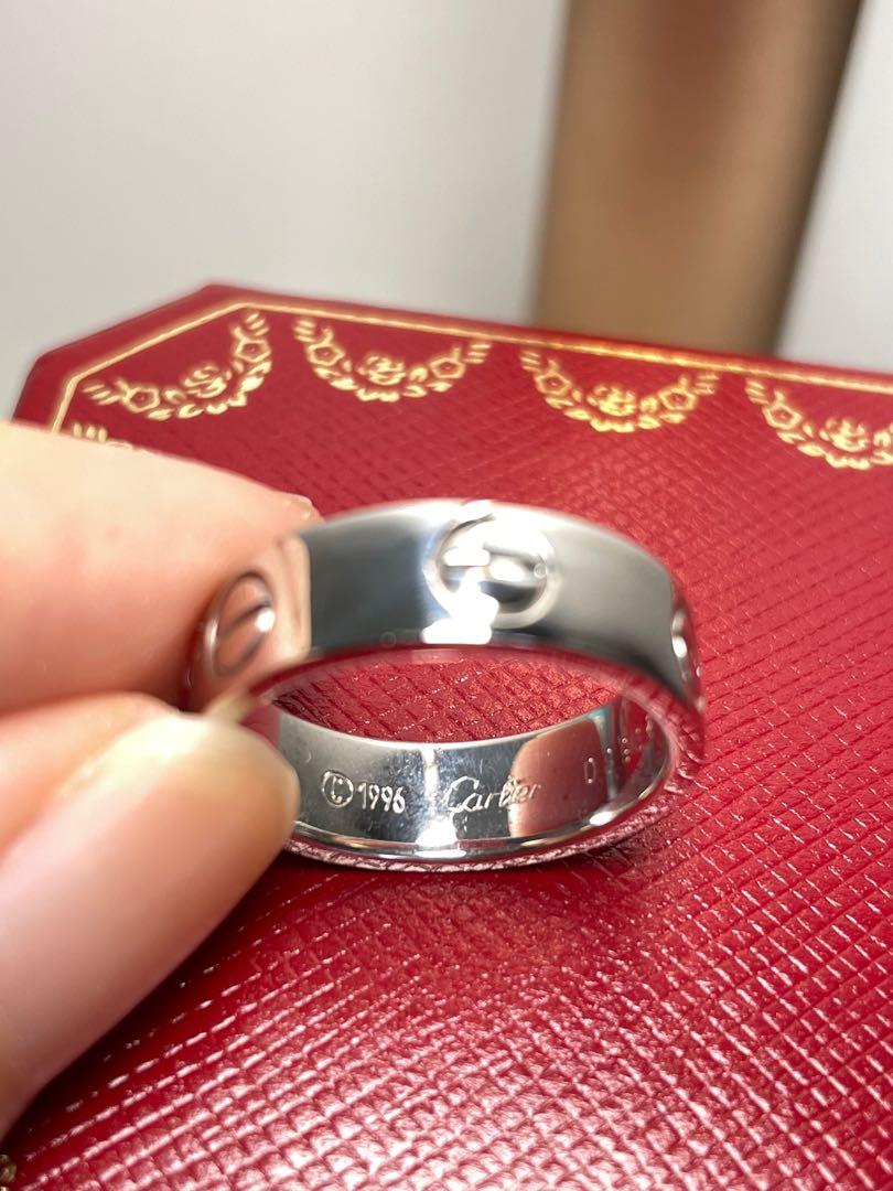 Authentic Cartier Love Ring White Gold Women s Fashion Jewelry