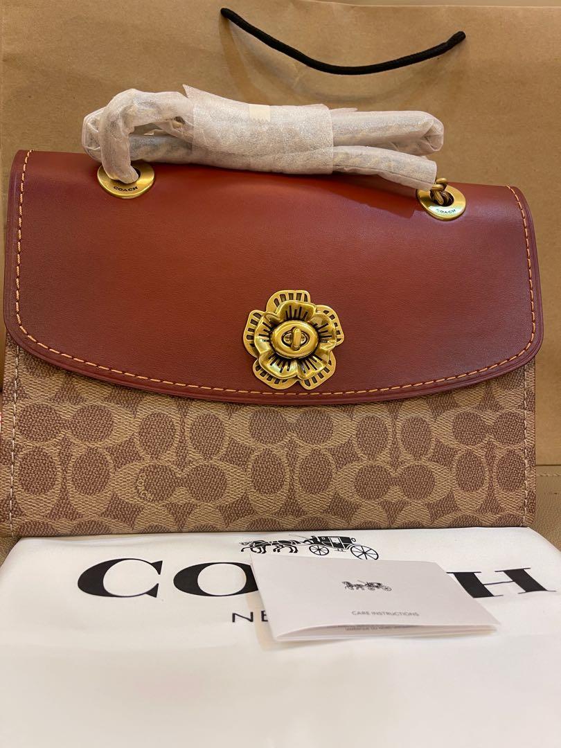 Coach parker tea rose bag online