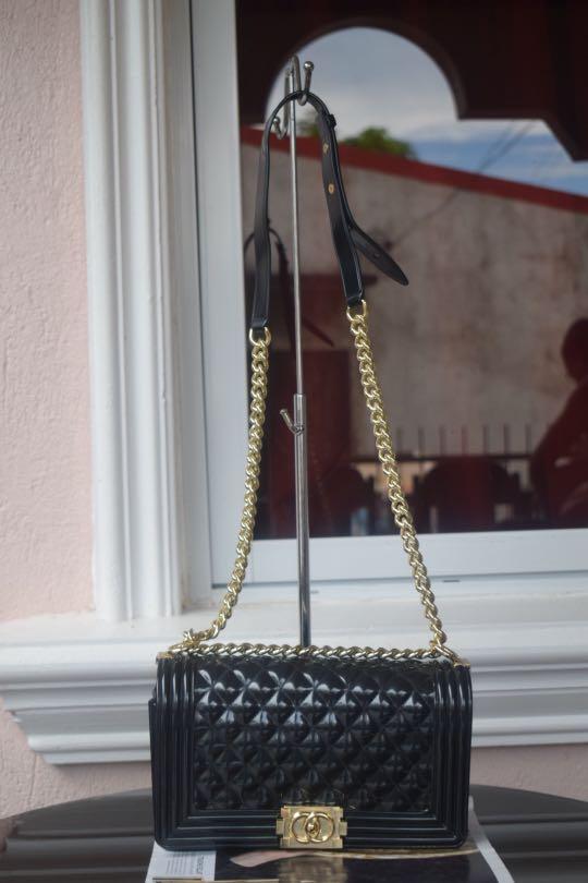 Auth Jelly Toyboy* Chain Sling Bag